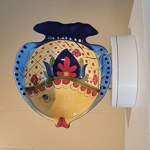 Espana Toluca Hand Painted Fish Bowl